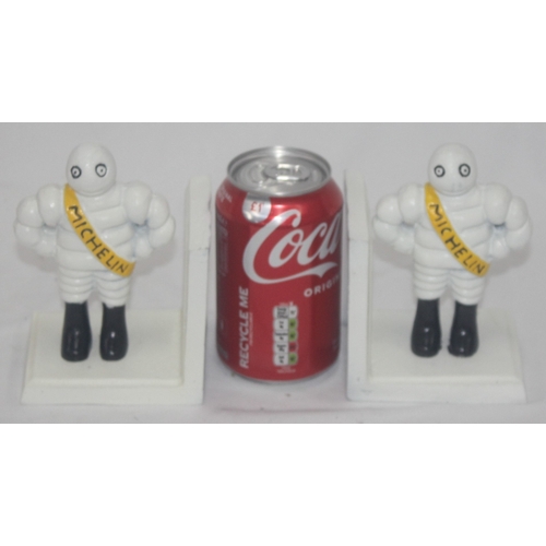 266 - REPRODUCTION BLACK/WHITE MICHELIN BOOKENDS