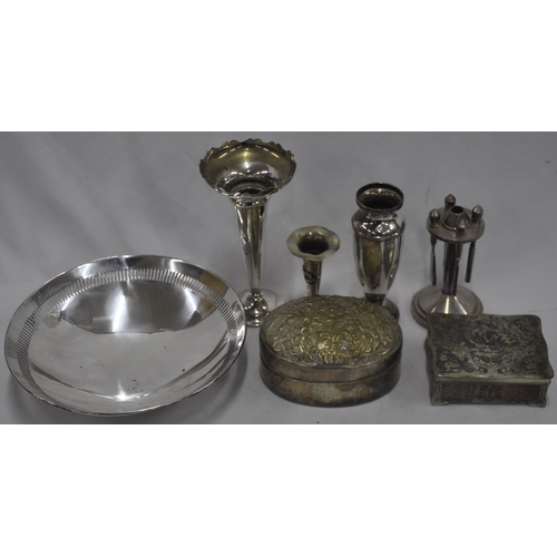 51 - BOX OF SILVER PLATED ITEMS