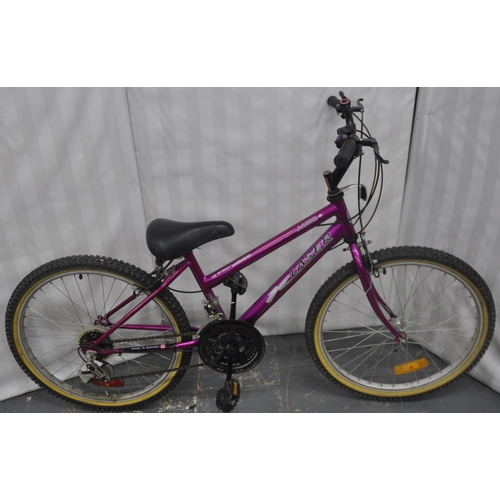 64 - MUDDY FOX DUAL SUSPENSION LADIES BIKE AND LASER ROBOTIC MOUNTAIN BIKE