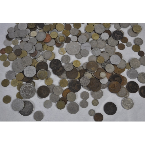 86 - TIN OF VARIOUS COINS