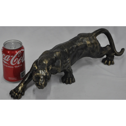 102 - CAST BRONZED LION FIGURE