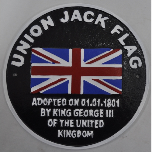 132 - UNION JACK PLAQUE (25 x 25cm)