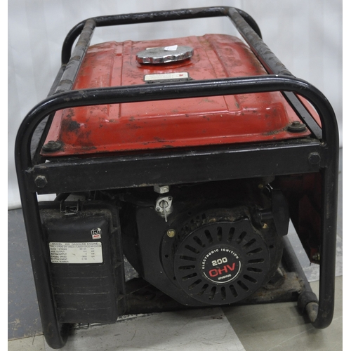 137 - POWERFLO KGG 2500 PETROL GENERATOR.  ALL PETROL ITEMS SOLD AS VIEWED