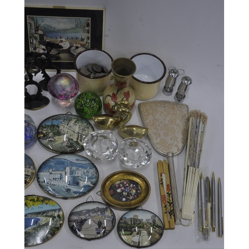 158 - 2 BOXES OF MISCELLANEOUS - PAPERWEIGHTS, ETC