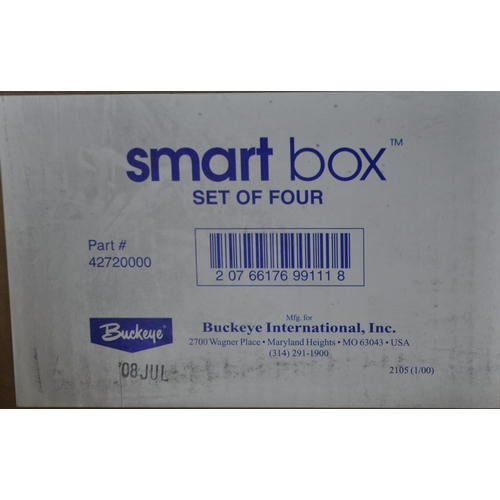 160 - 4 BOXES OF SMART BOX LOCKABLE BOXES