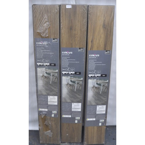 164 - 3 BOXES COLOURS DAVENPORT LAMINATE FLOORING (1.996M2 PER BOX)