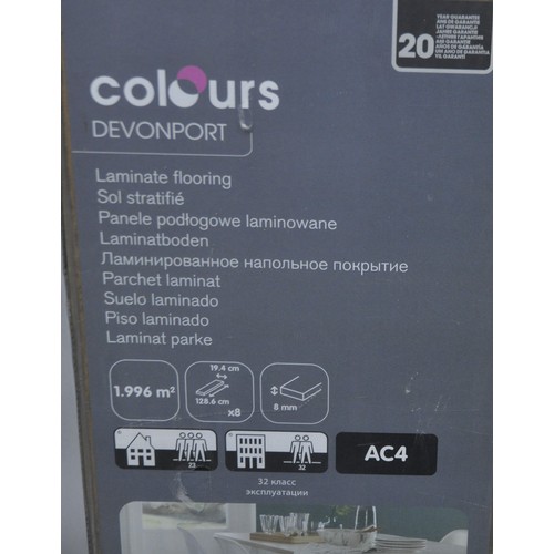 164 - 3 BOXES COLOURS DAVENPORT LAMINATE FLOORING (1.996M2 PER BOX)