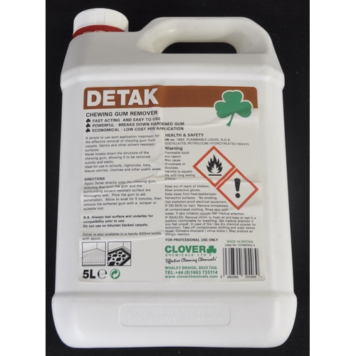 205 - 2 x 5L DETAK CHEWING GUM REMOVER AND 11 x 1L BIO PRODUCTIONS MICROCLEAN