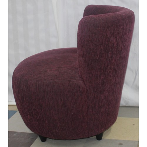 227 - UPHOLSTRED CHAIR WITH CIRCULAR SEAT