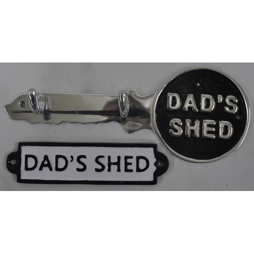 241 - 'DAD'S SHED' KEYHOLDER AND SIGN