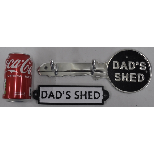 241 - 'DAD'S SHED' KEYHOLDER AND SIGN