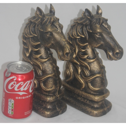 245 - PAIR HORSE HEAD BOOKENDS