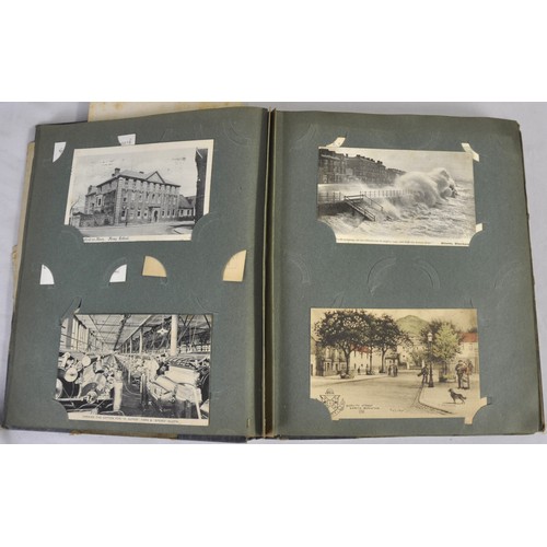 262 - POST CARD ALBUM CONTAINING APPROXIMATELY 187 VARIOUS CARDS AND SCENES