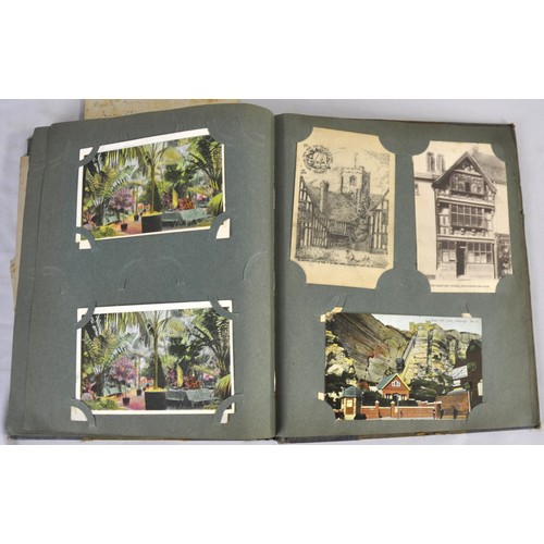 262 - POST CARD ALBUM CONTAINING APPROXIMATELY 187 VARIOUS CARDS AND SCENES