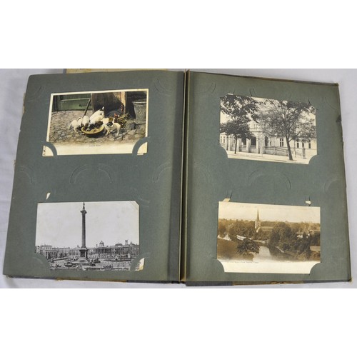 262 - POST CARD ALBUM CONTAINING APPROXIMATELY 187 VARIOUS CARDS AND SCENES