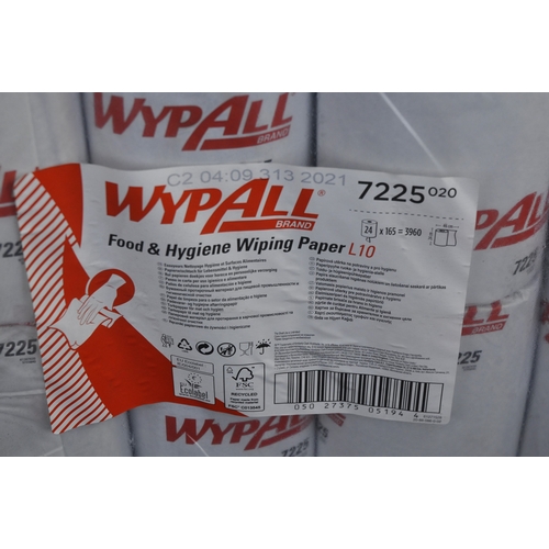 357 - 2 BOXES OF ESSENTIAL HYGIENE ROLLS AND 1 PACK WYPALL FOOD AND HYGIENE WIPING PAPER