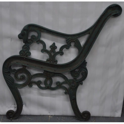 87A - 2 CAST IRON BENCH ENDS