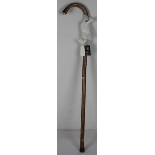 48 - SCORCHED MAPLE CROOK WALKING STICK