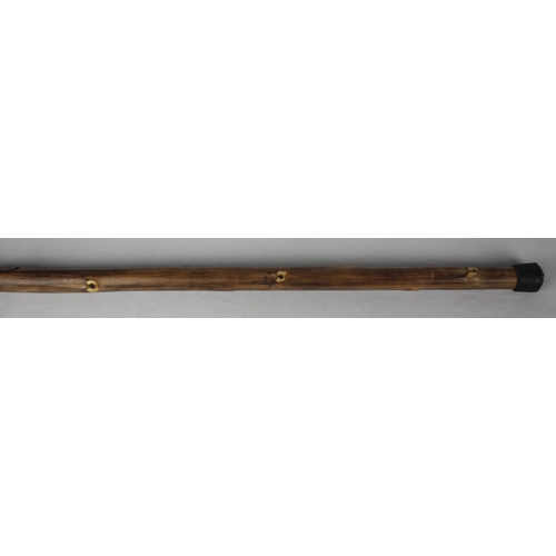 48 - SCORCHED MAPLE CROOK WALKING STICK