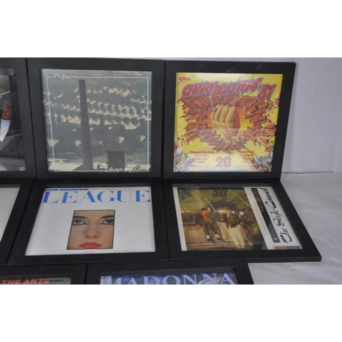 65 - 8 FRAMED LP RECORDS INCLUDING THE WHO