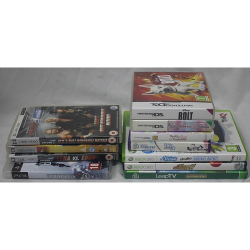 123 - BAG OF GAMES - WII, PSP, PS3, XBOX360 AND NINTENDO DS GAMES