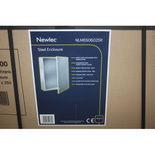 205 - NEWTEC STEEL ENCLOSURE 600 X 600 X 250MM