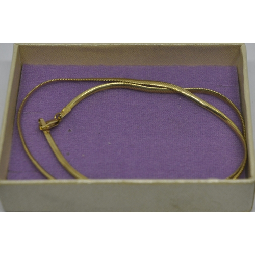 253 - FULLY HALLMARKED 9CT GOLD NECKLACE CHAIN (7.5G)