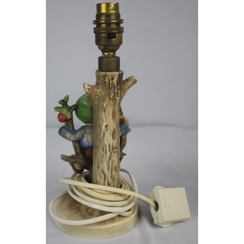 82 - GOEBEL TABLE LAMP - BOY SITTING IN AN APPLE TREE