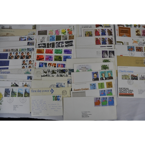 106 - BOX OF FIRST DAY COVERS AND STAMPS