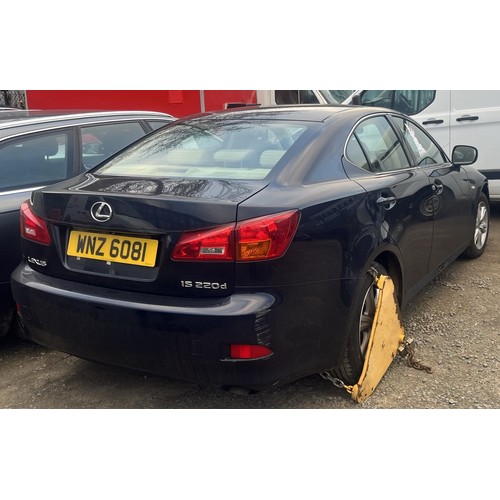 100 - LEXUS IS220 220D - REGISTRATION WNZ 6081 

BLUE
DIESEL
MANUAL
4 DOOR SALOON
1ST REGISTERED 28 SEPTEM... 