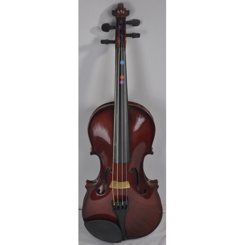 117 - 3/4 SIZE VIOLIN AND BOW IN CASE