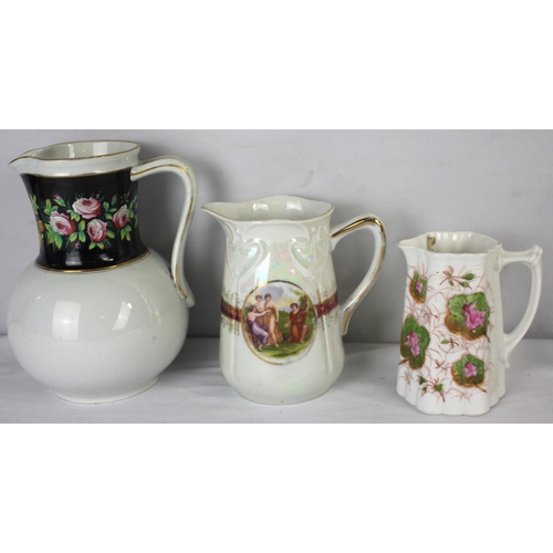 124 - VARIOUS JUGS INCLUDING T&R BOOTE AND  CHARACTER JUGS