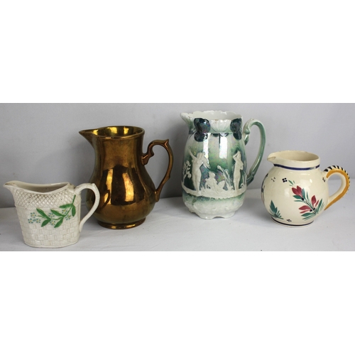 124 - VARIOUS JUGS INCLUDING T&R BOOTE AND  CHARACTER JUGS