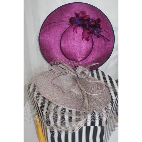 175 - 4 NEW BEVERLEY EDMONDSON HATS AND 2 FASCINATORS