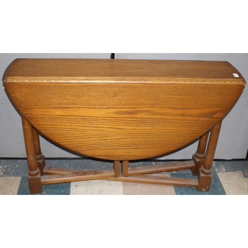 180 - OAK NARROW DROP LEAF TABLE