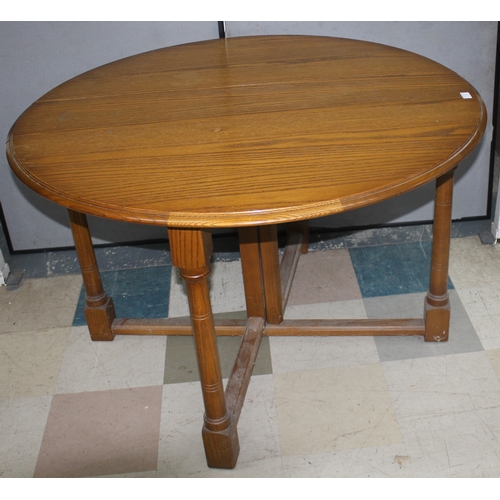 180 - OAK NARROW DROP LEAF TABLE