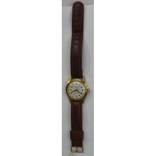 326 - ORIOSA ANCRE 17 RUBIS WATCH ON LEATHER STRAP