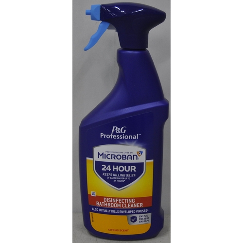 27 - 24 x 750ml P&G PROFESSIONAL MICROBAN DISINFECTING BATHROOM CLEANER