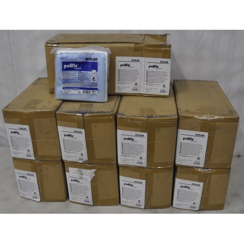 77 - 9 BOXES OF 50 ECOLAB POLIFIX MICROFIBRE CLOTHS