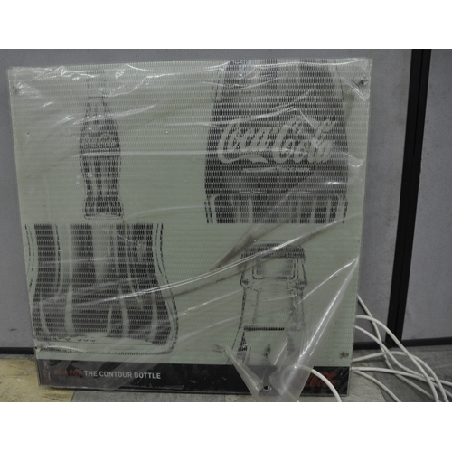 3 - LIGHT UP COCA COLA SIGN.  60CM X 60CM