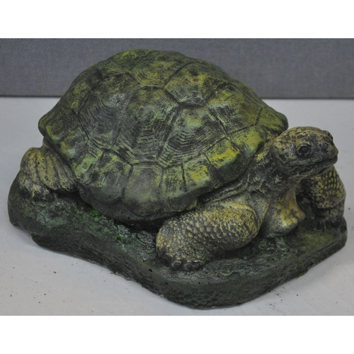 4 - TORTOISE GARDEN ORNAMENT - PAINTED