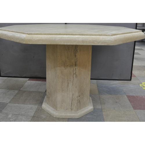 30 - MARBLE OCTAGONAL DINING TABLE