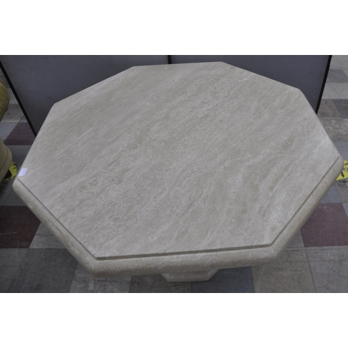 30 - MARBLE OCTAGONAL DINING TABLE