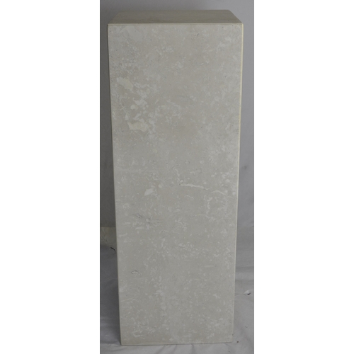 32 - 2 MARBLE LAMP STANDS - 1 DAMAGED