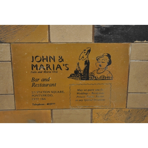 77 - JOHN AND MARIA'S PONTYPRIDD FRAMED PLAQUES