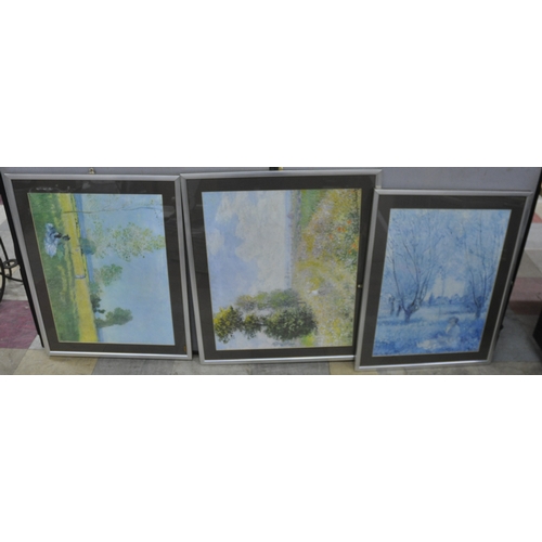 55 - 6 FRAMED MONET PRINTS