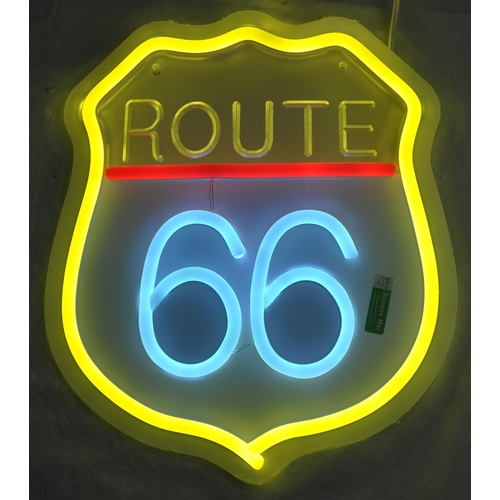 87 - ROUTE 66 NEON LED LIGHT