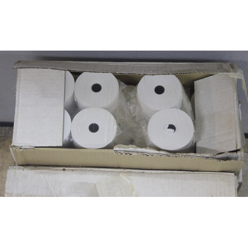 98 - 4 OPEN BOXES OF RECEIPT PAPER ROLLS