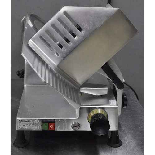 107 - HOBART STAINLESS STEEL MEAT SLICER