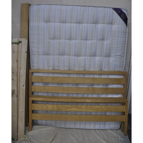 113 - KING SIZE BED FRAME WITH MATTRESS